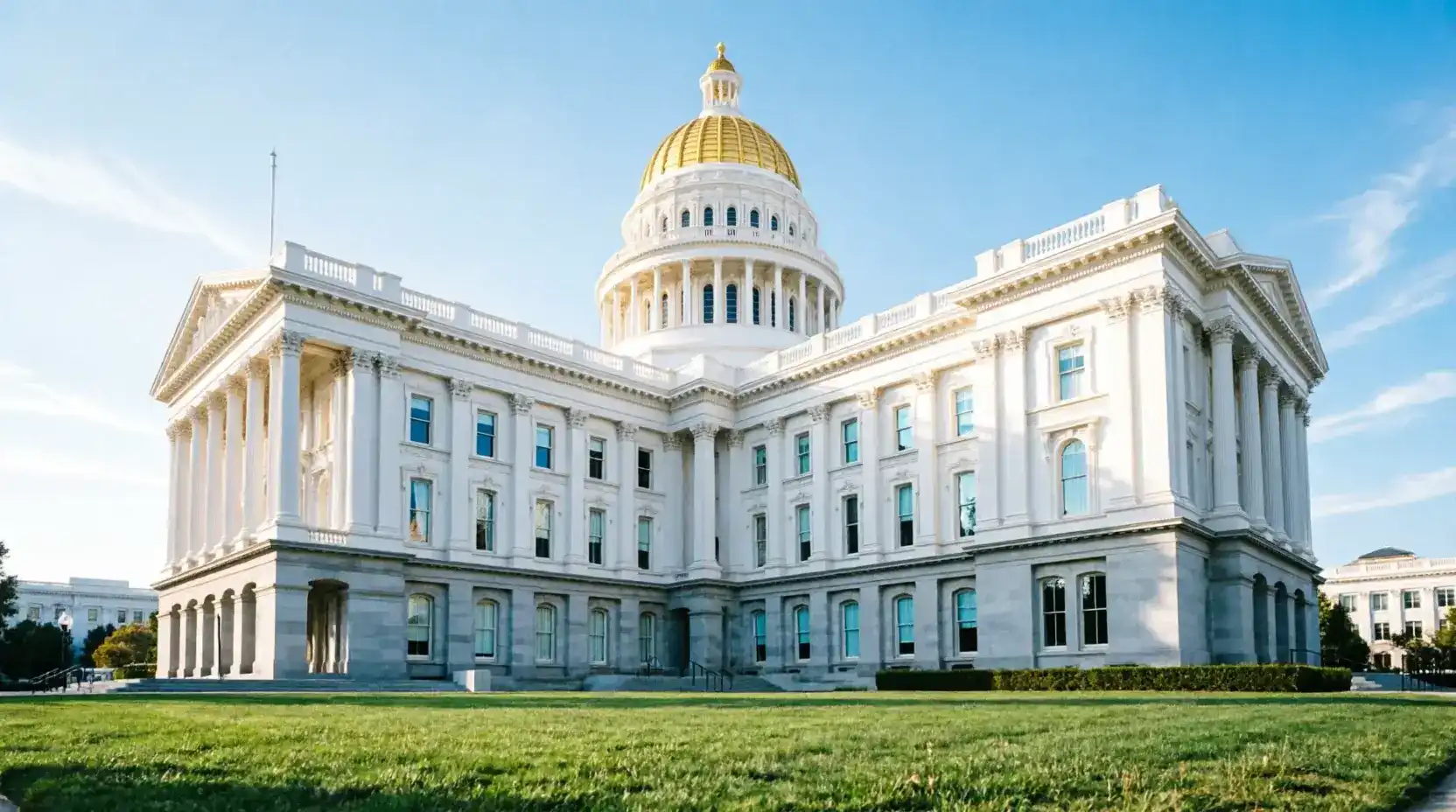 California state capitol building exterior representing pending sweepstakes casino legislation in the state