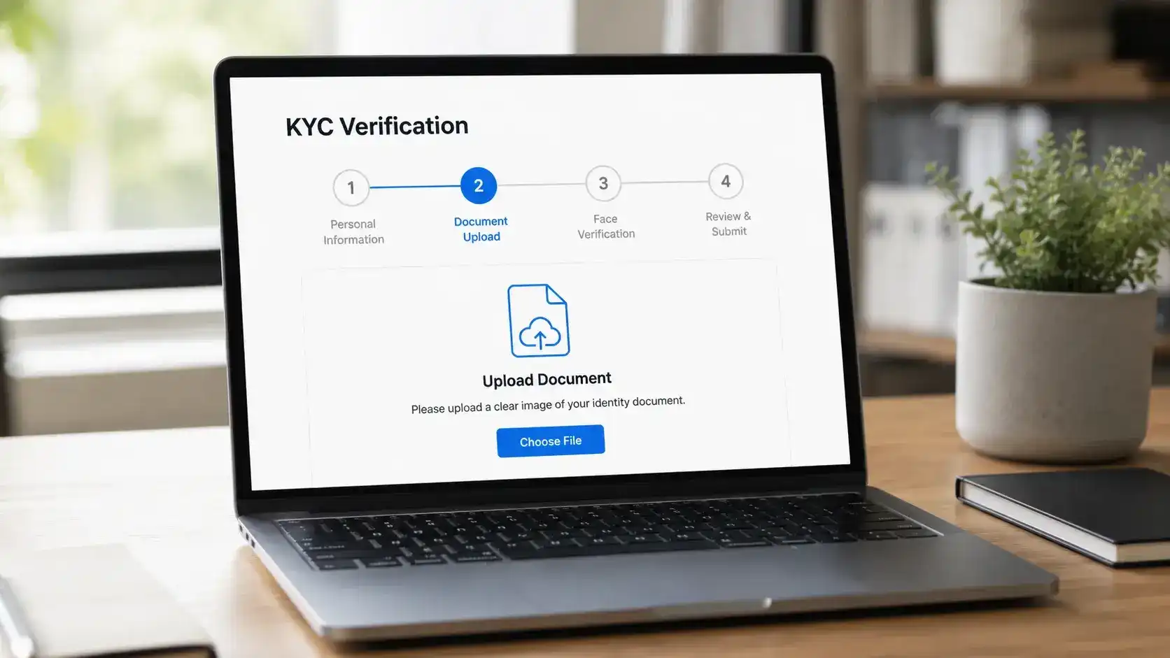 Chumba Casino KYC identity verification steps on laptop