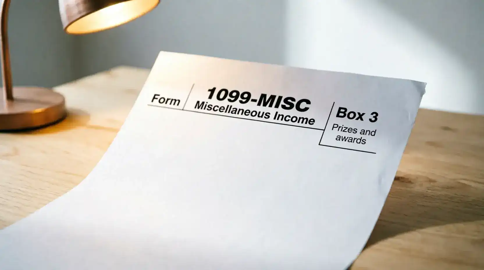 IRS Form 1099-MISC for sweepstakes casino prize income reporting