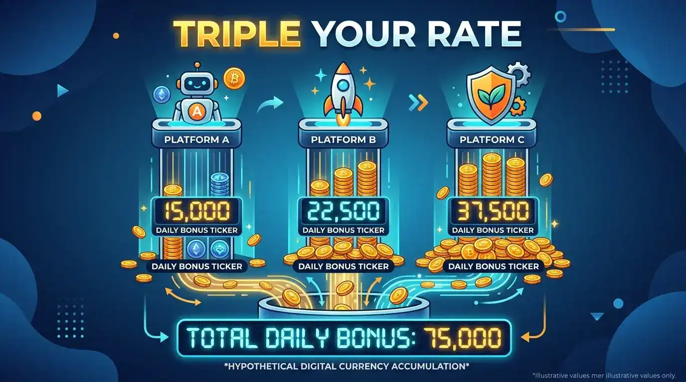 Multi-platform sweeps coins accumulation strategy triple rate