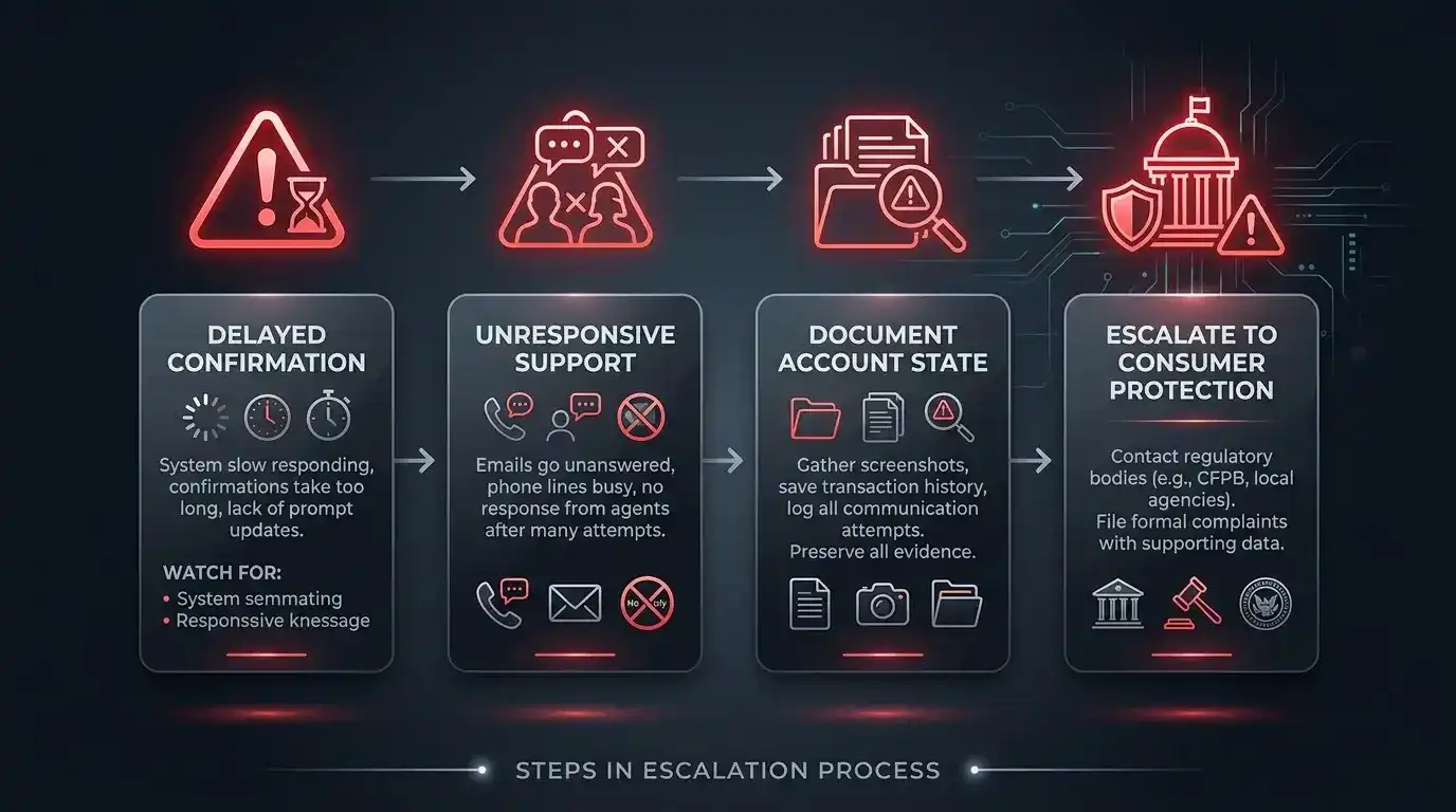 Sweepstakes casino payment problem signs unresponsive support exit
