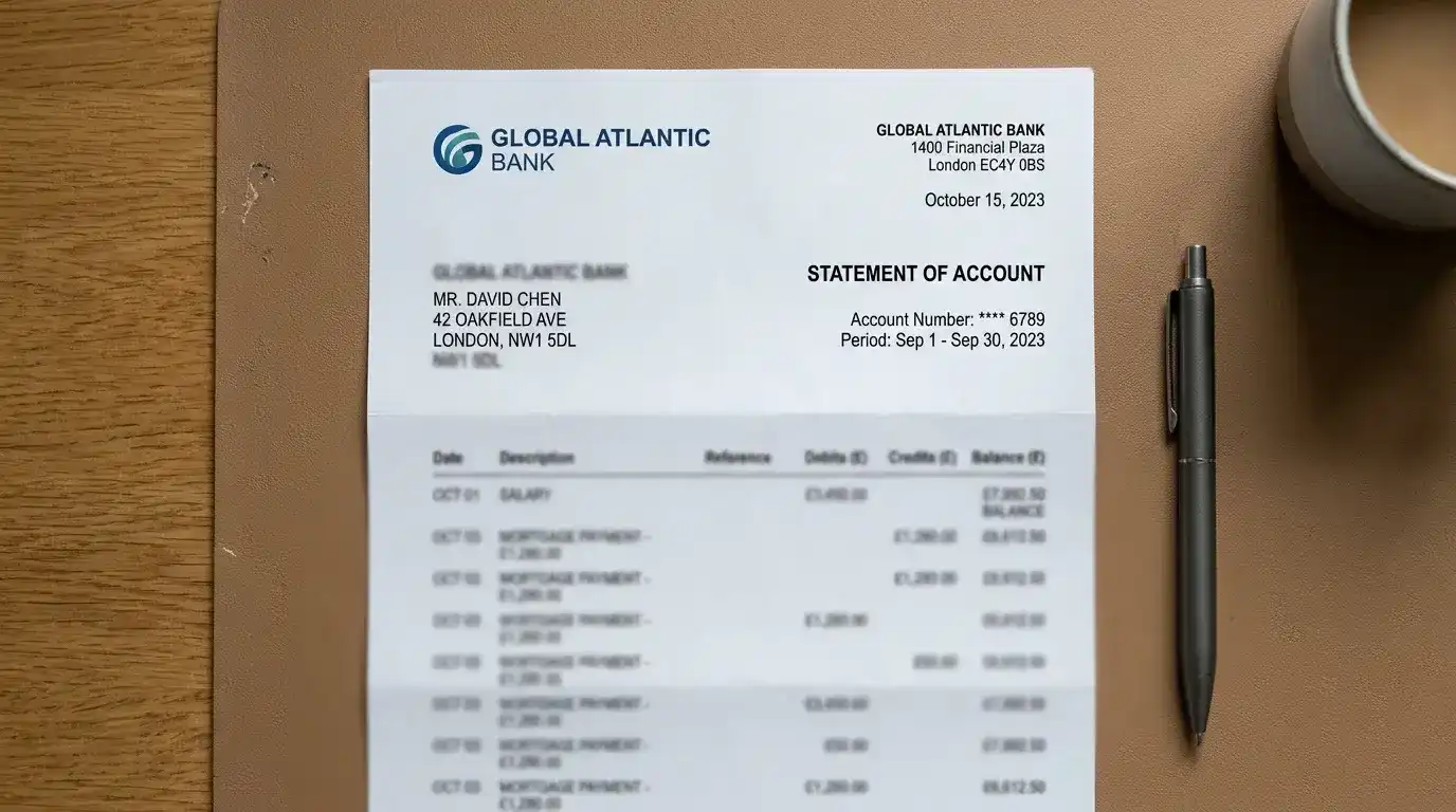 Proof of address utility bill bank statement sweepstakes KYC