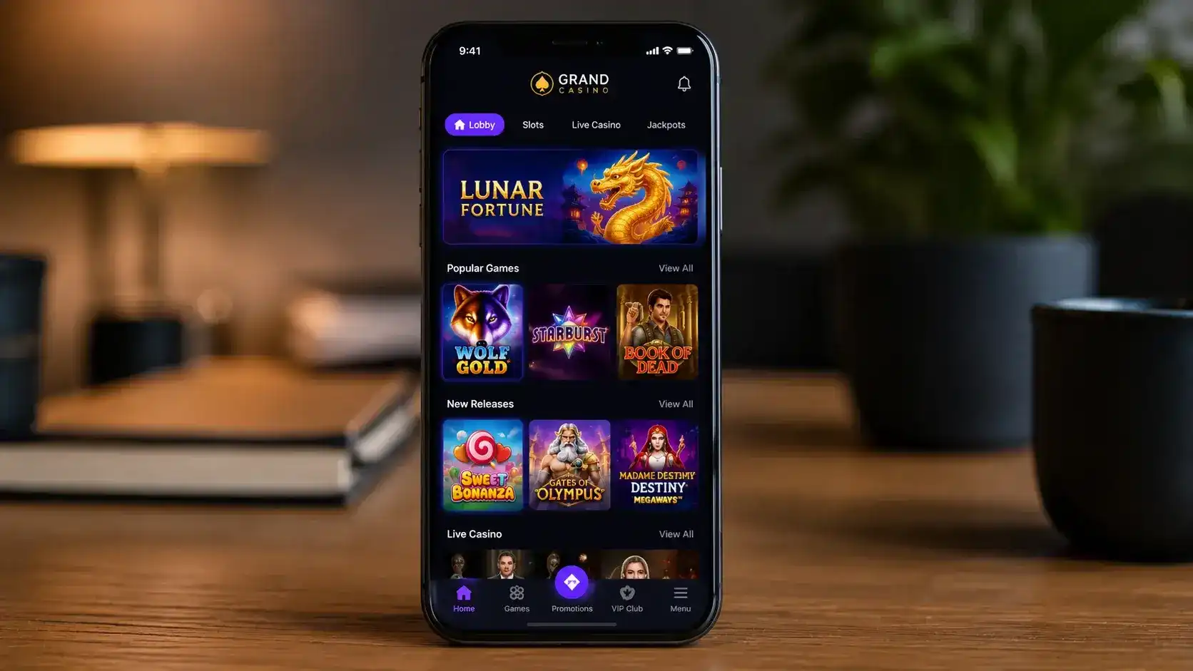 Pulsz Casino live dealer table game interface blackjack
