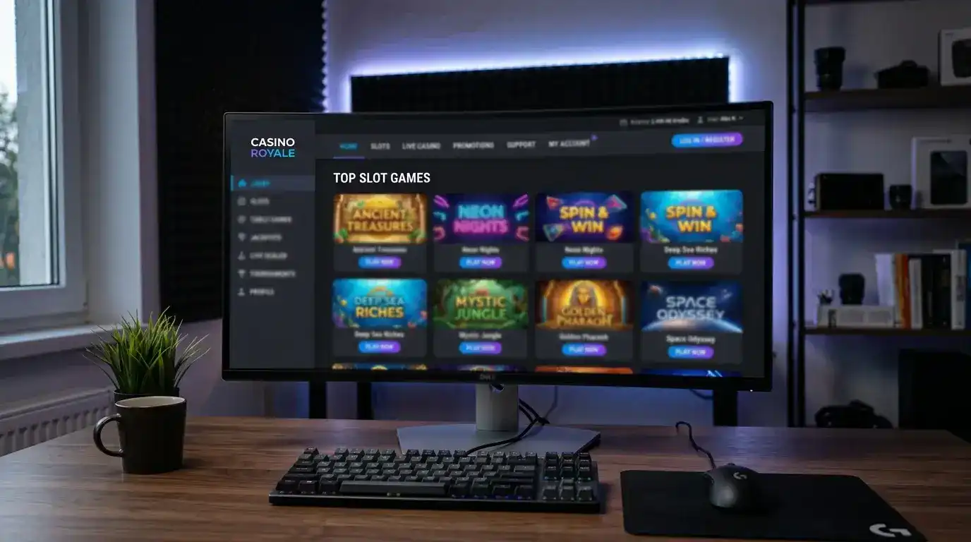 Stake.US sweepstakes casino game lobby desktop view