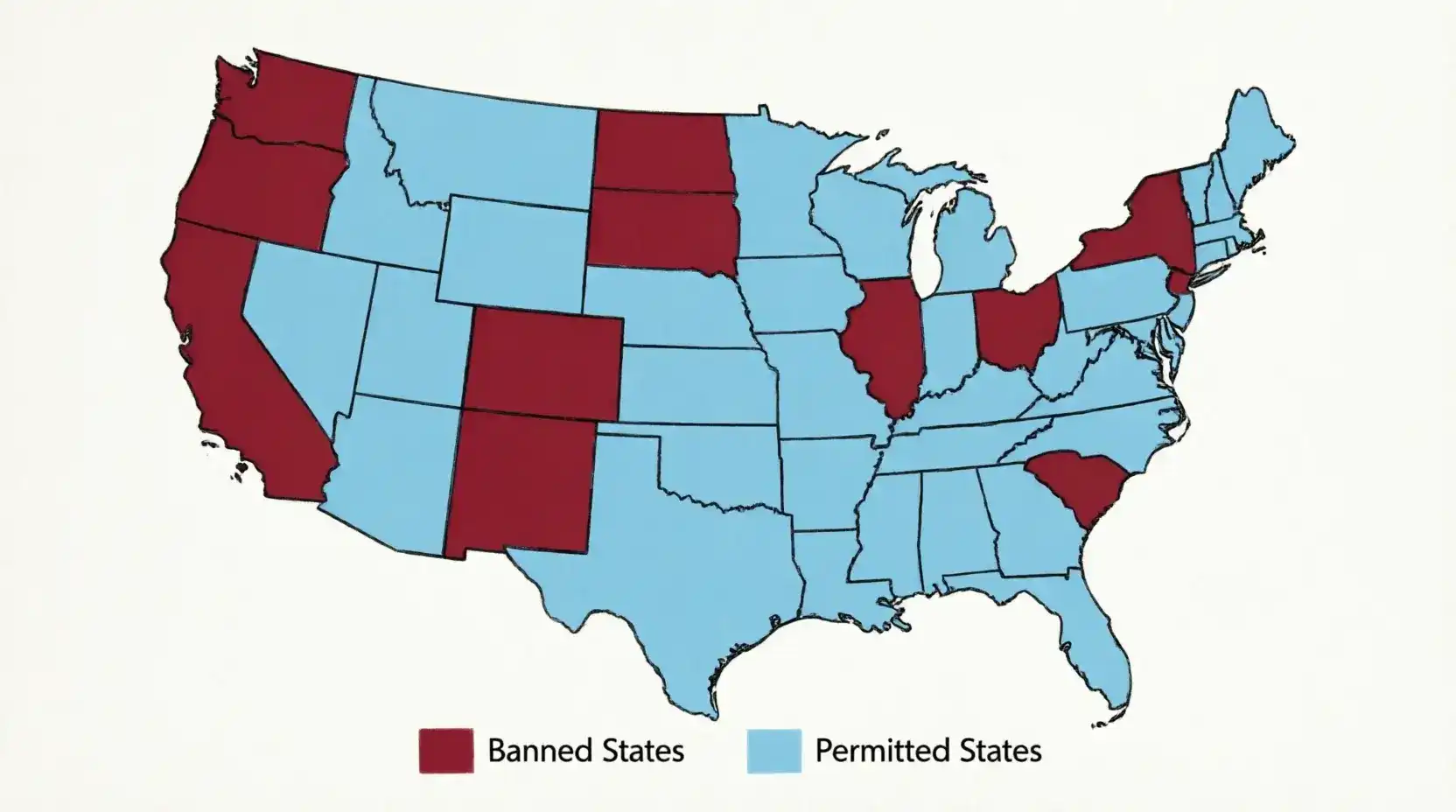 US state sweepstakes casino ban regulatory map 2026