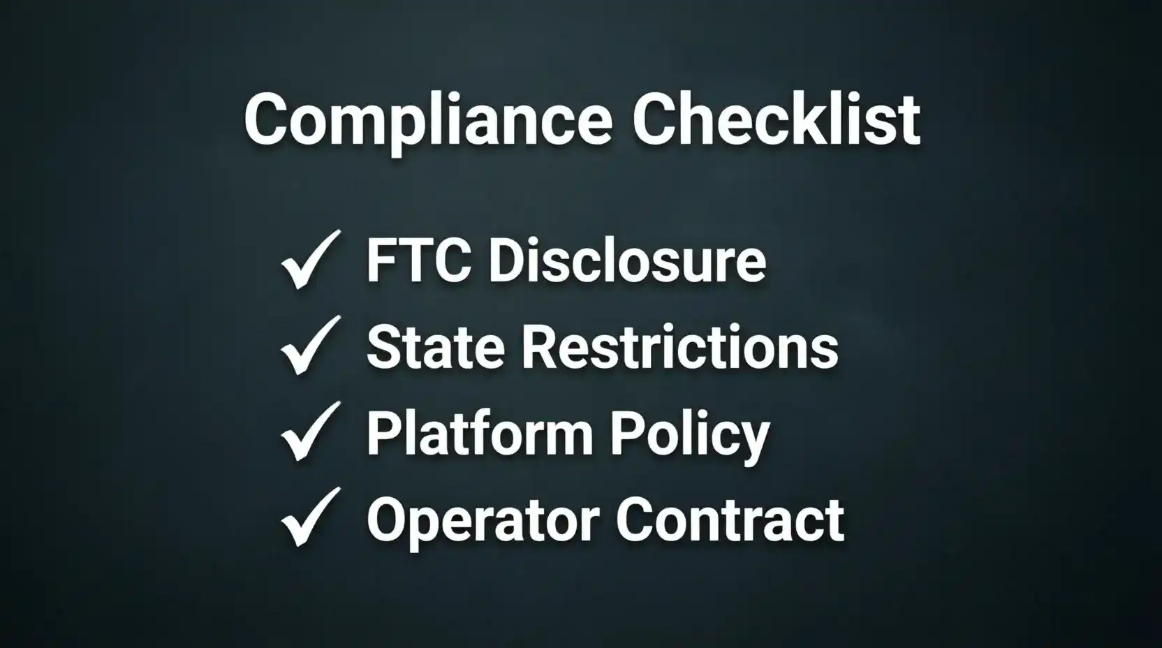 Sweepstakes casino affiliate marketing disclosure compliance FTC
