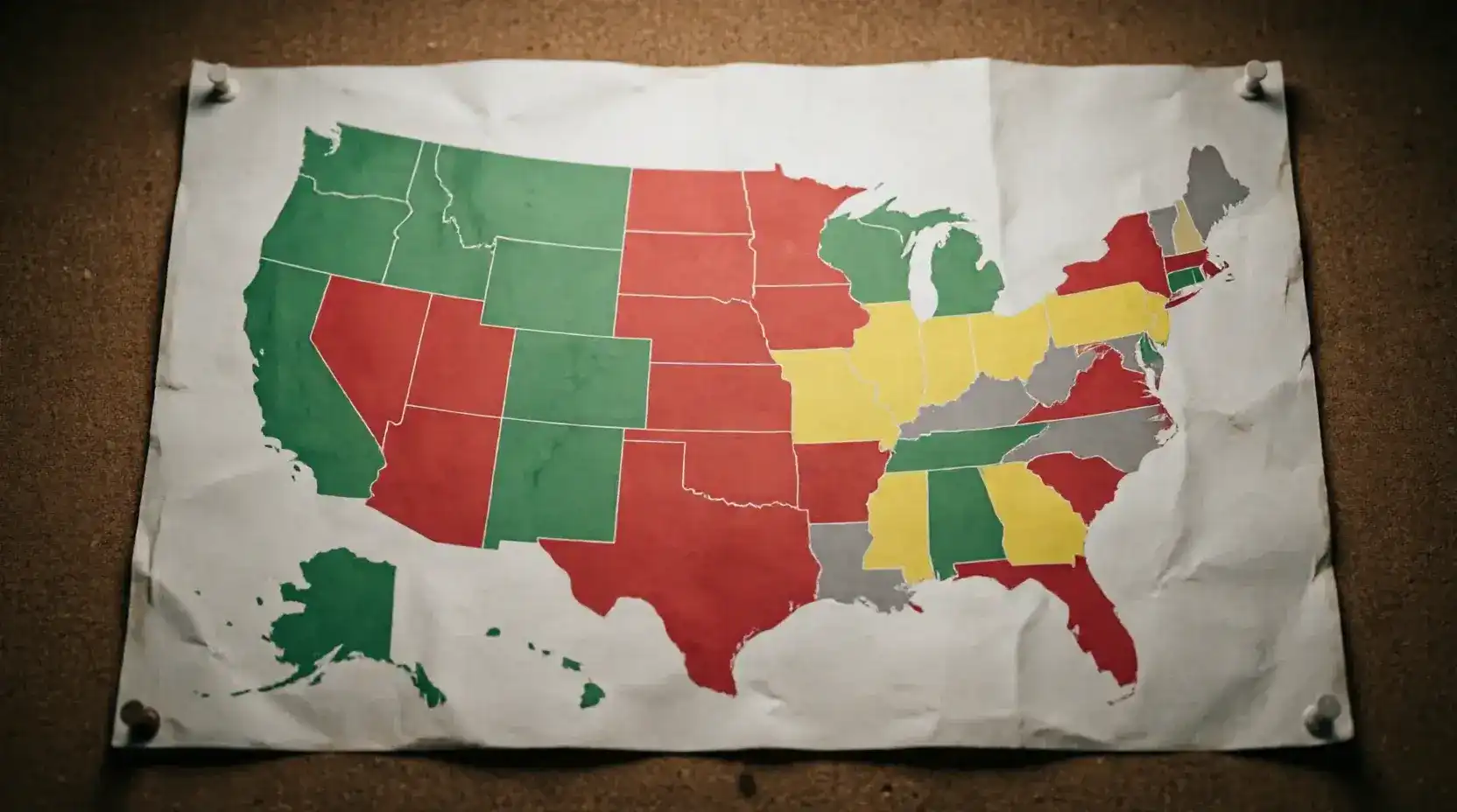 United States map showing sweepstakes casino legal status by state in 2026 with legal, banned, and grey-zone regions