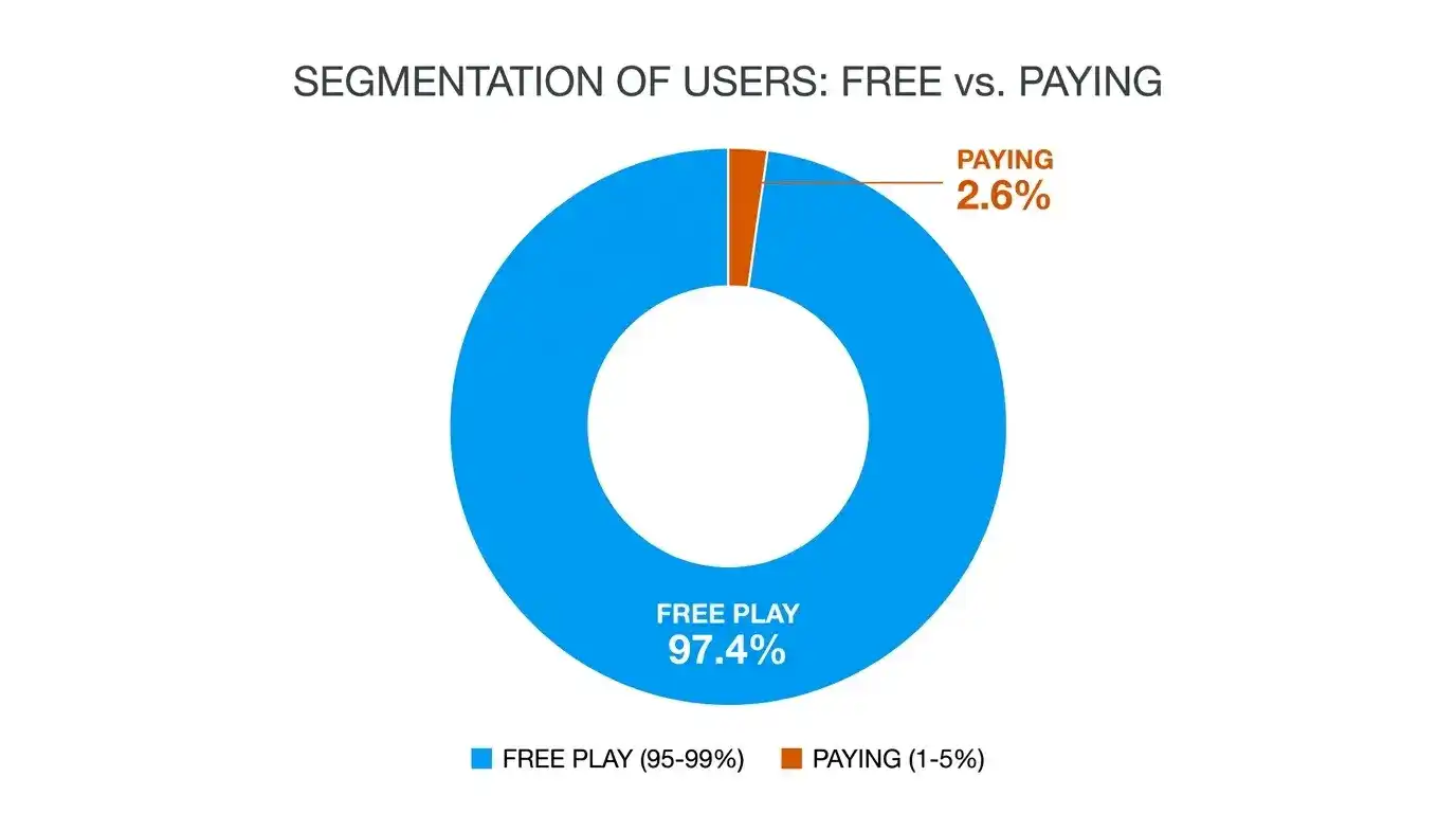 Sweepstakes casino free players versus paying players split 95 percent free